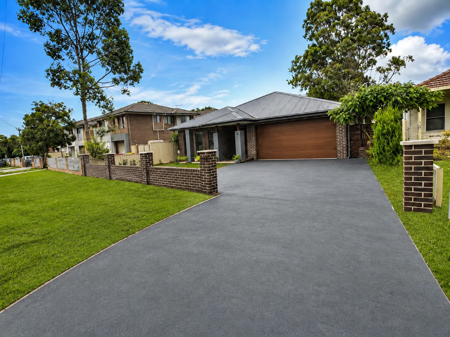 Completed driveway and exterior building upgrade